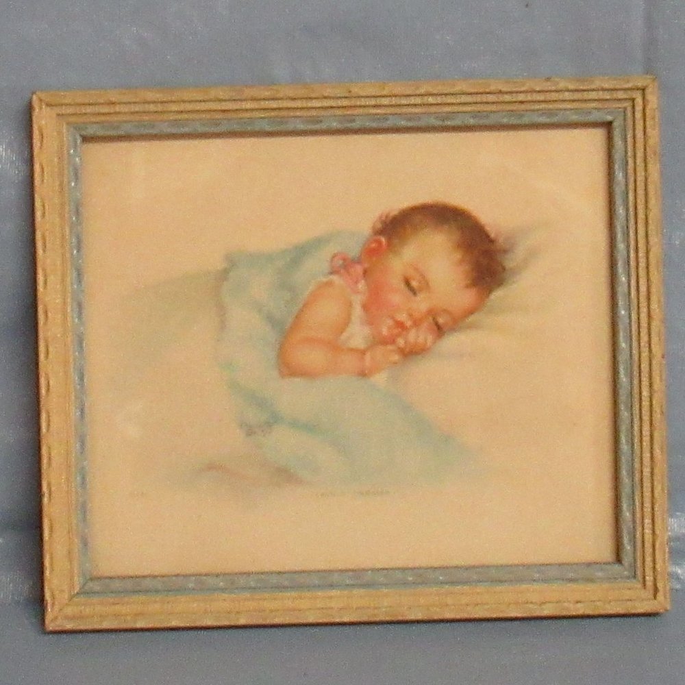 Charlotte Becker Framed Baby Print Land Of Dreams